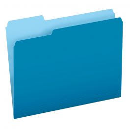 Pendaflex Two-Tone Color File Folders, Letter Size, White, 1/3 Cut, 100 per  box (152 1/3 WHI)