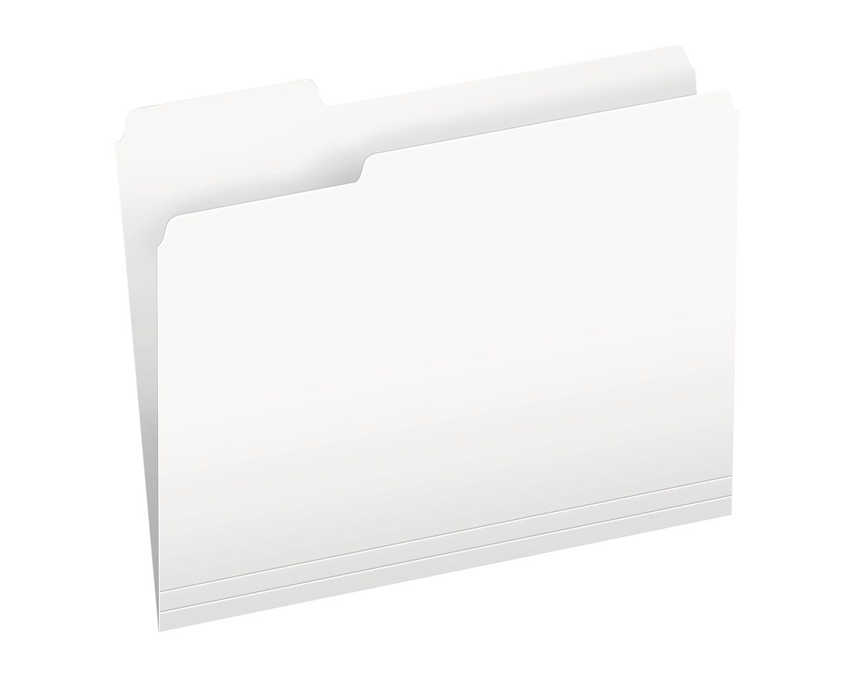 Pendaflex Two-Tone Color File Folders, Letter Size, White, 1/3 Cut, 100/BX