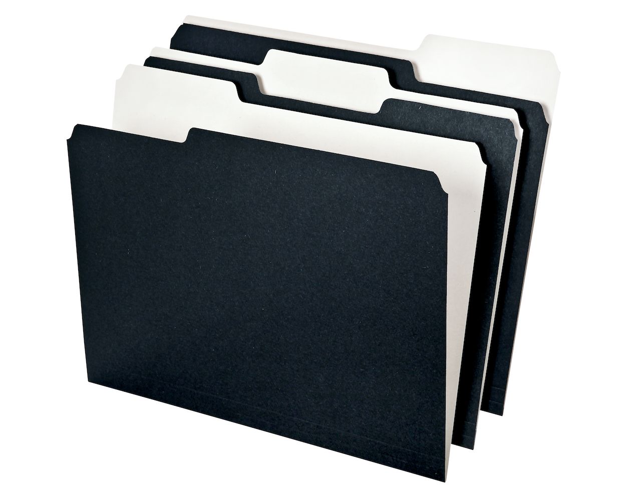 Earthwise® Pendaflex® File Folders, Letter Size, 3 Tab, Black/White, 50/PK