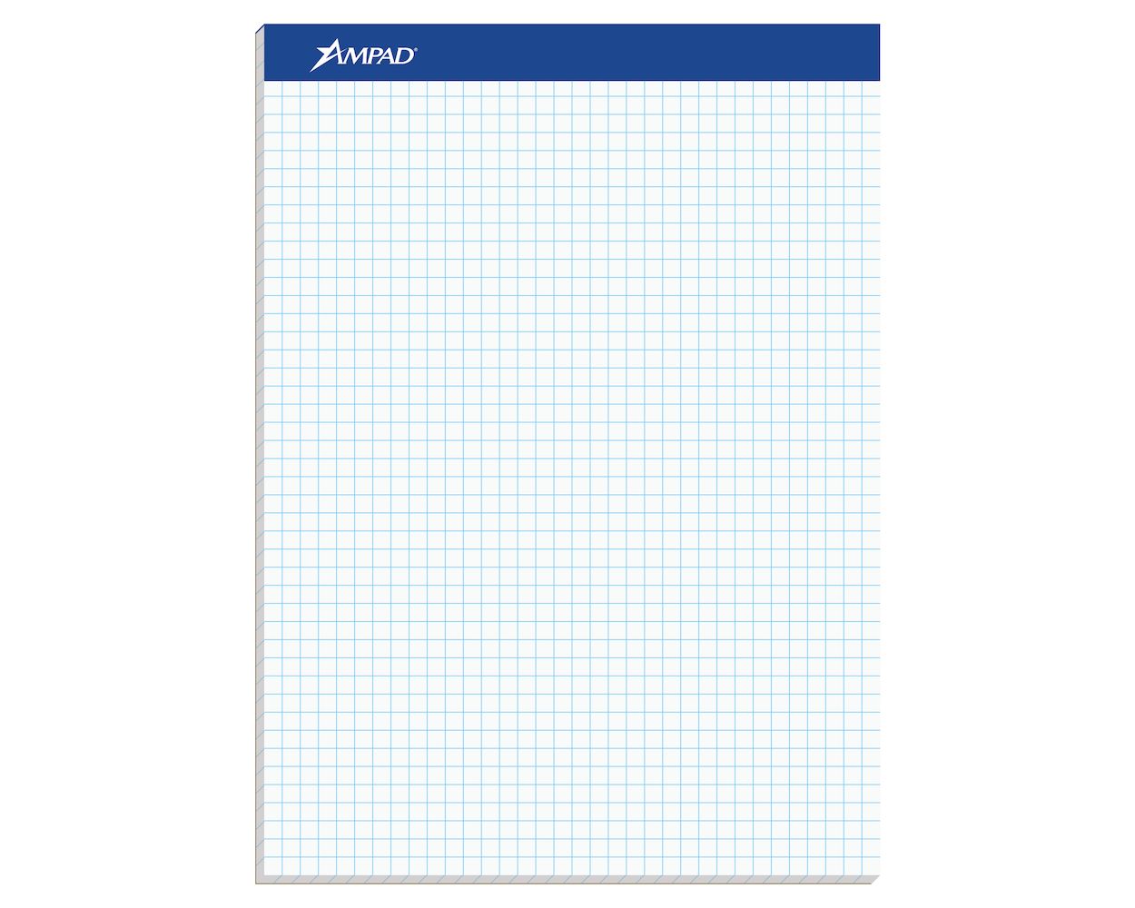 Ampad Double-Sheet Graph Pad, 8-1/2" x 11-3/4", Graph Rule (4 x 4), 100  Sheets