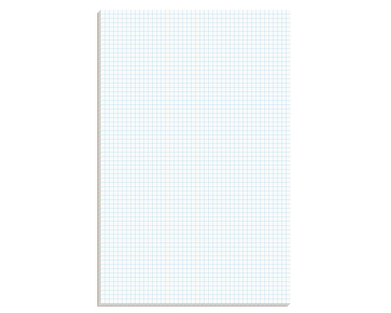 Ampad Graph Pad, 11" x 17", Glue Top, Graph Rule (4 x 4), 50 Sheets
