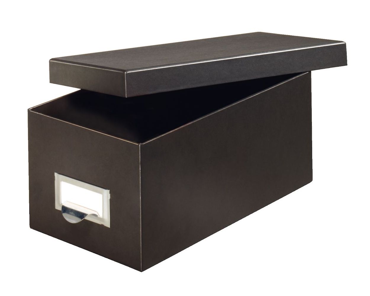 GlobeWeis Fiberboard Index Card Storage Boxes, 4" x 6" Card Size, Solid  Black