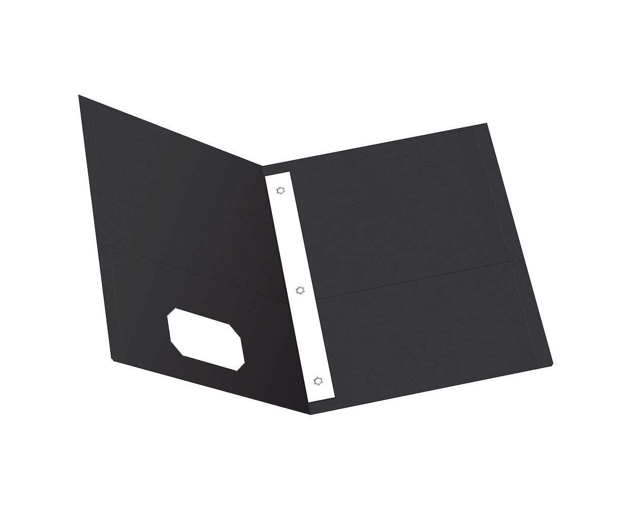 Oxford Twin Pocket Folder with Fasteners, Black