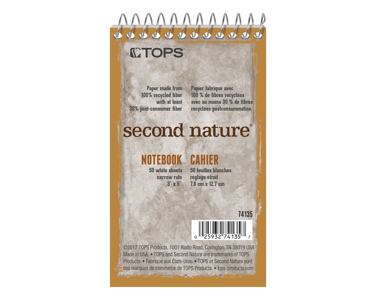 TOPS Second Nature 100percent Recycled Scratch Pads 3 x 5 Unruled 100  Sheets Per Pad Pack Of 12 - Office Depot