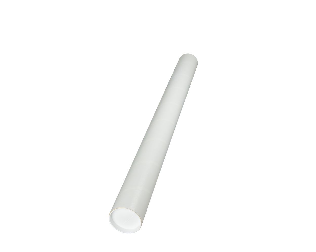3" x 36" Mailing Tubes, Ideal for Shipping Items that Cannot be Folded,  Sturdy Fiberboard Covered with White Kraft Paper, Includes End caps, 25 per  Carton