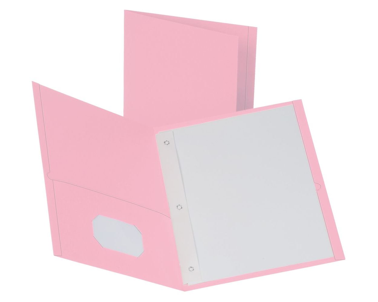 Oxford Twin Pocket Folders with Fasteners (57701), Letter Size, Pink
